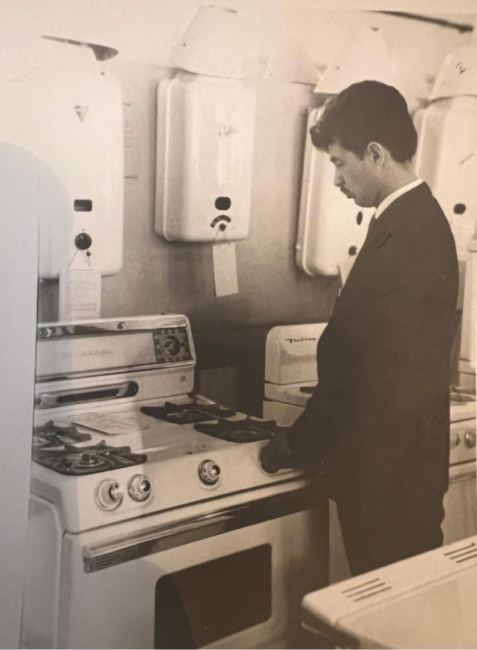 Young Atadjanov inspecting gas equipment